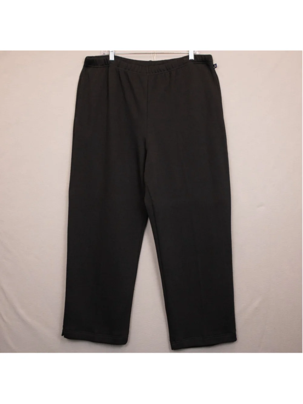 Pendleton black cotton knit straight leg pull on pants-1X